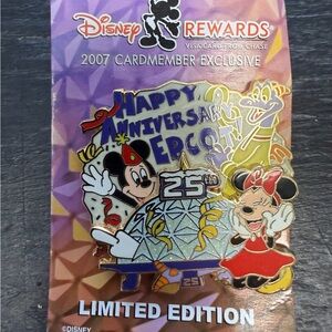 Epcot 25th Anniversary Pin -Disney Visa Card Holder Exclusive